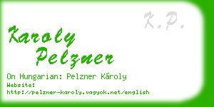 karoly pelzner business card